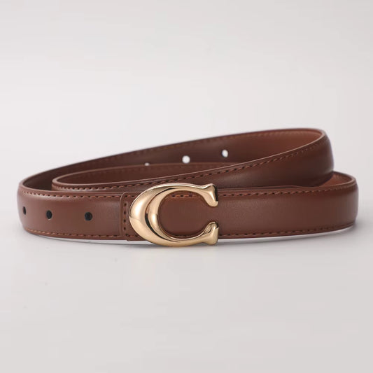 Nouvelle Ceinture Souple À Boucle Lisse De Type C, Polyvalente Pour Le Business Et Le Quotidien, Accessoires De Mode Pour Femmes, Vente En Gros