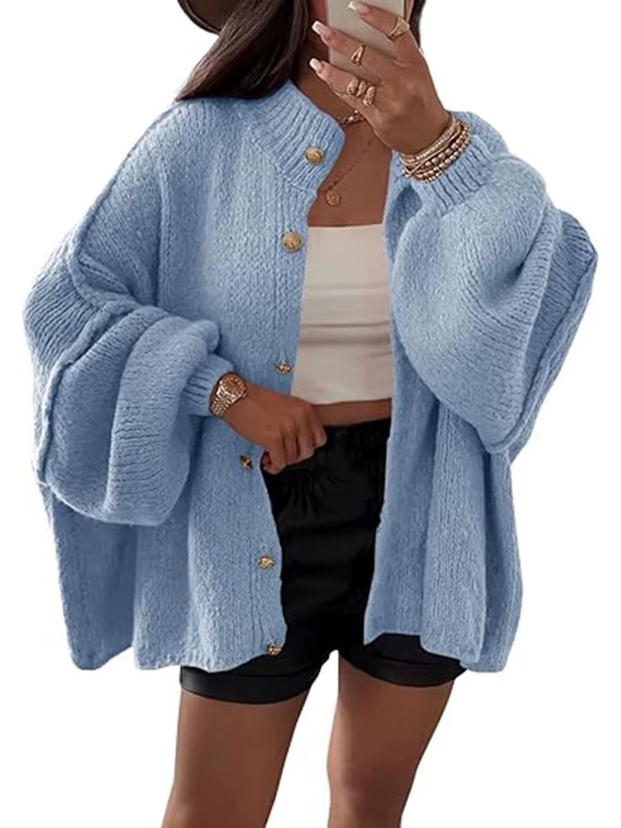 Manteau Cardigans À Manches Longues Pour Femmes, Style Paresseux, Respirant, Boutons, Garder Au Chaud, Pull, Veste, Mode Décontractée, Hiver