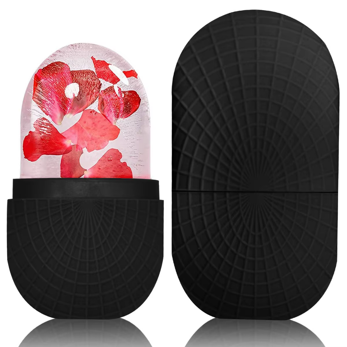 SmartGlow™ gezichtsmassage tool – ijsroller tegen wallen - Zwart