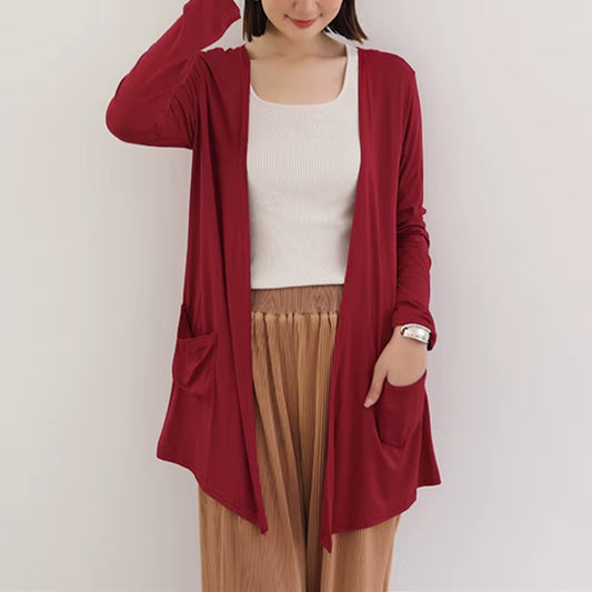 Veste À Manches Longues Pour Femmes, Vêtements De Protection Solaire, Cardigan Modal, Châle Pour Dames, Manteau Décontracté Pour Femmes, Automne, Été