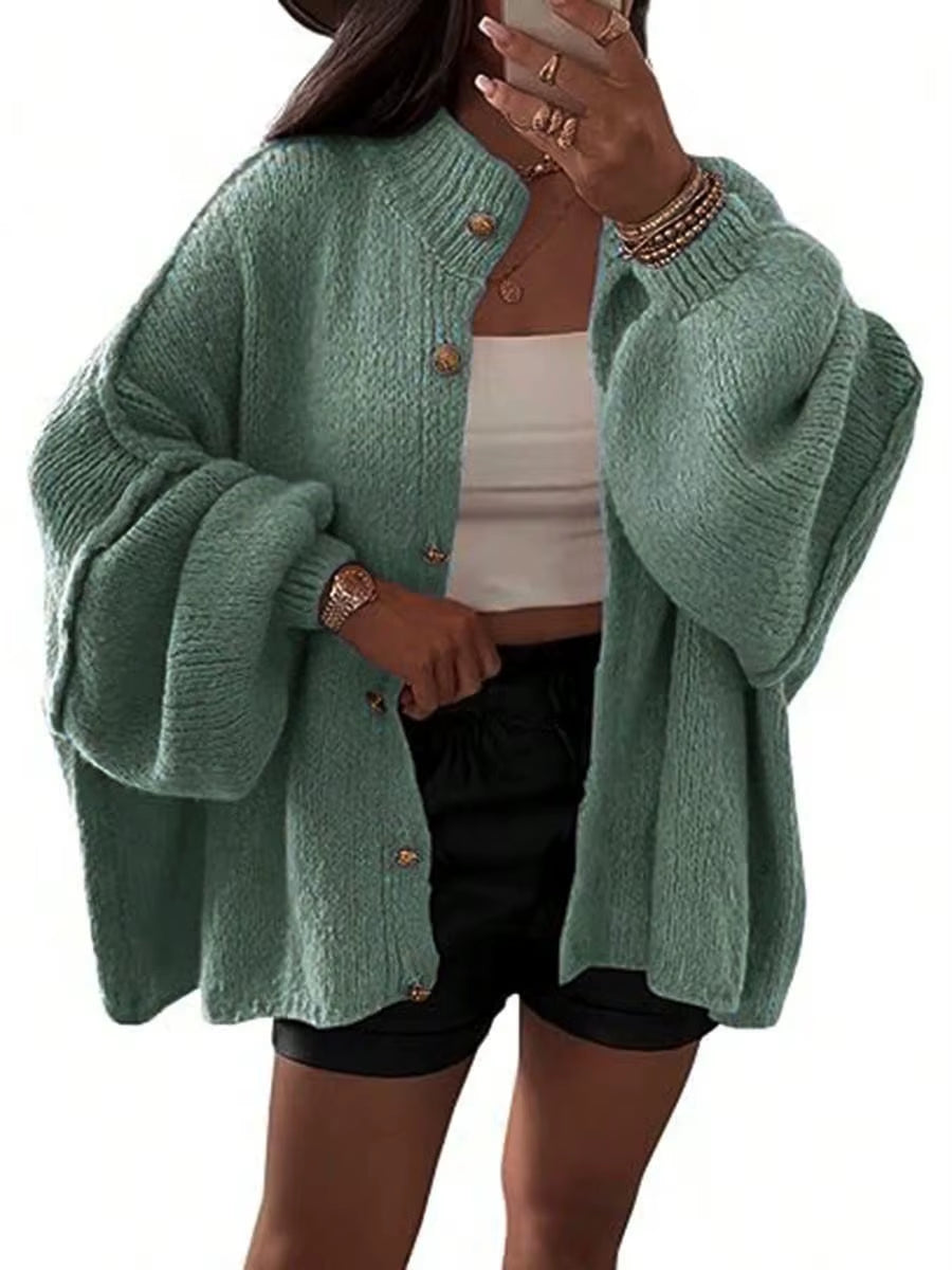 Manteau Cardigans À Manches Longues Pour Femmes, Style Paresseux, Respirant, Boutons, Garder Au Chaud, Pull, Veste, Mode Décontractée, Hiver