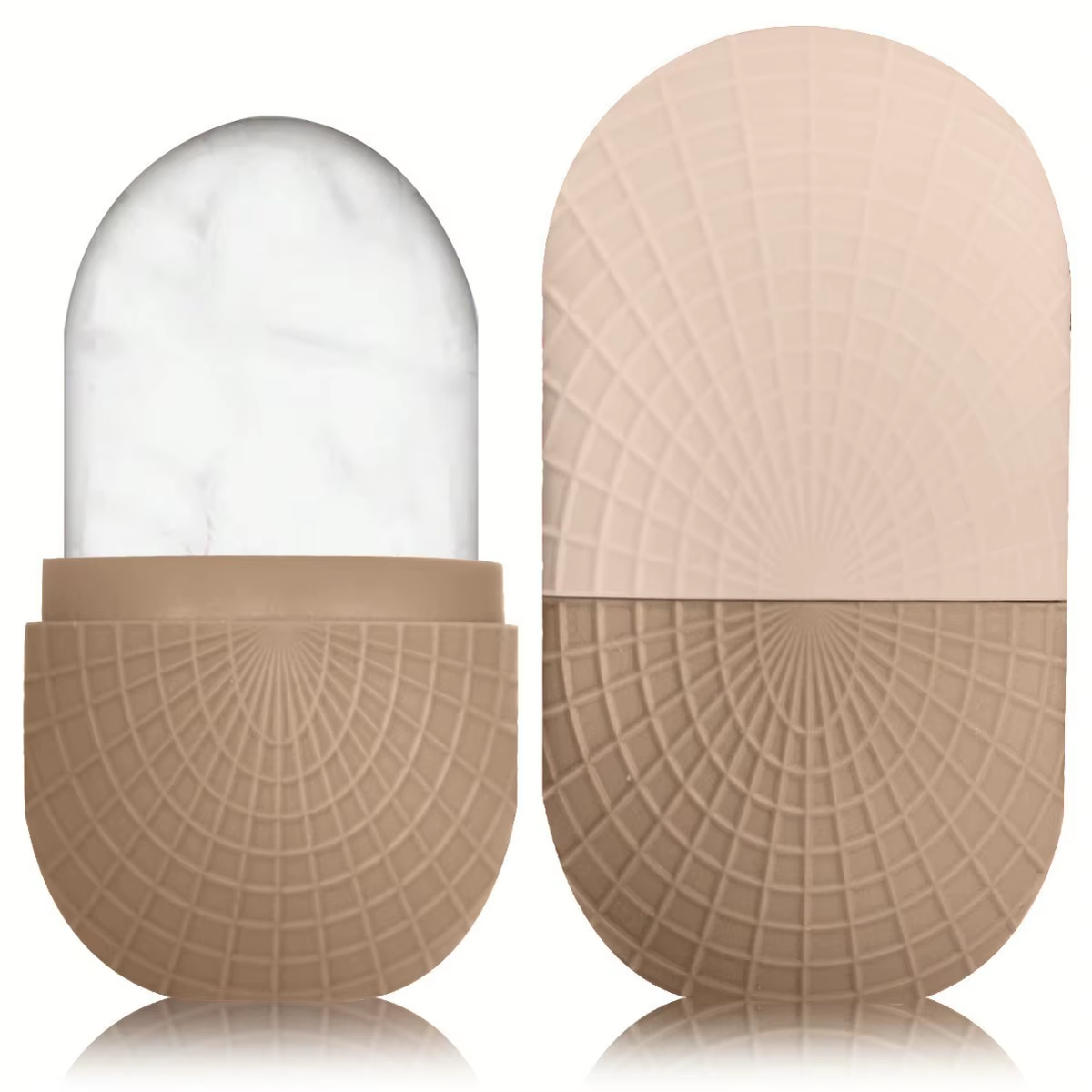 SmartGlow™ gezichtsmassage tool – ijsroller tegen wallen - Bruin