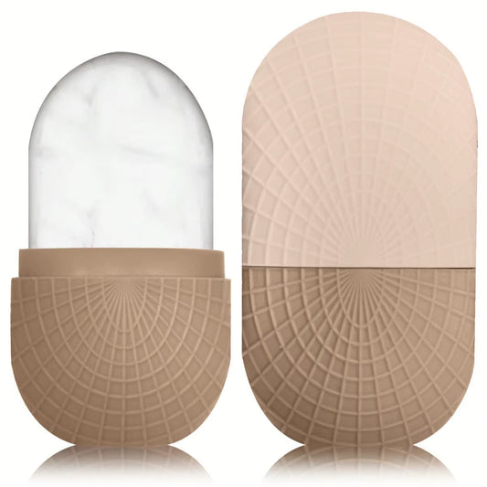 SmartGlow™ gezichtsmassage tool – ijsroller tegen wallen - Bruin