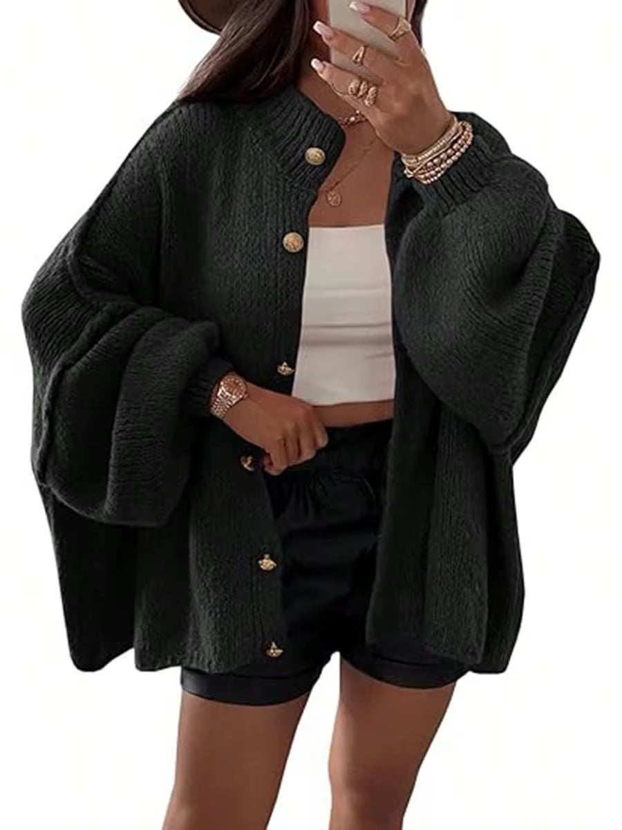 Manteau Cardigans À Manches Longues Pour Femmes, Style Paresseux, Respirant, Boutons, Garder Au Chaud, Pull, Veste, Mode Décontractée, Hiver