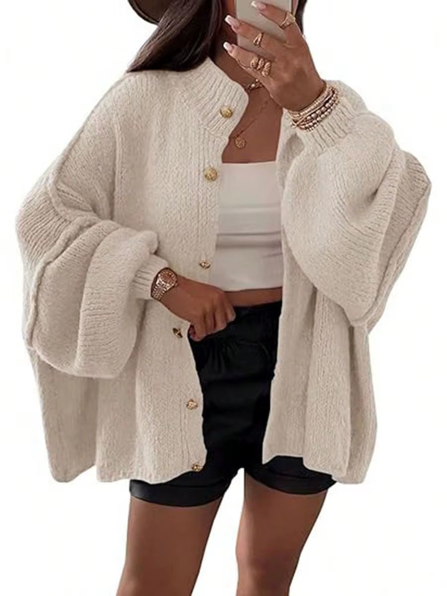 Manteau Cardigans À Manches Longues Pour Femmes, Style Paresseux, Respirant, Boutons, Garder Au Chaud, Pull, Veste, Mode Décontractée, Hiver
