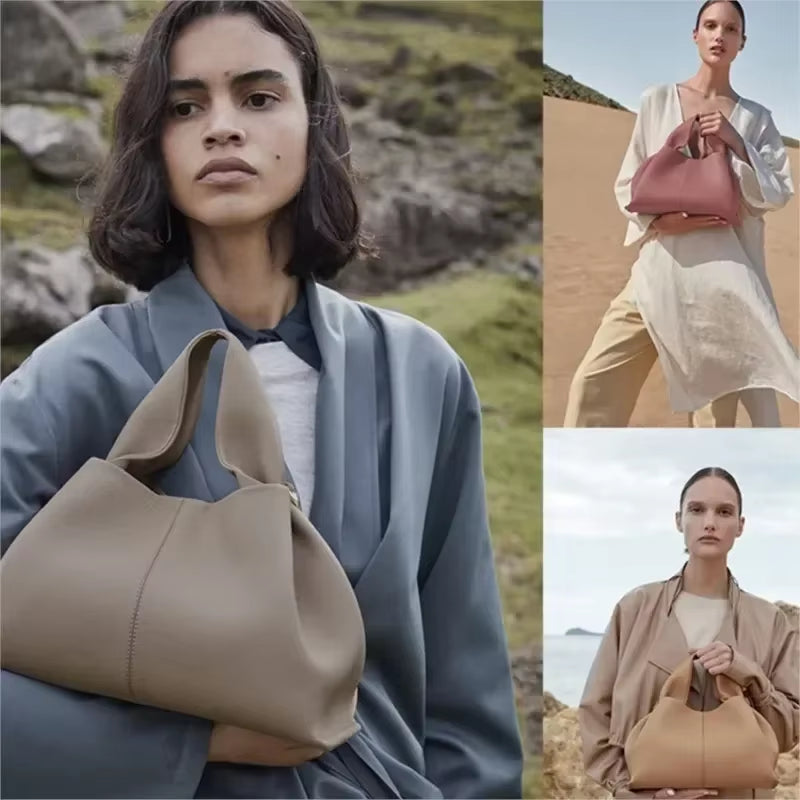 Women'S 2025 Autumn & Winter High-End Designer Crossbody Bag – Lychee Pattern Accent & Cloud Shoulder Design