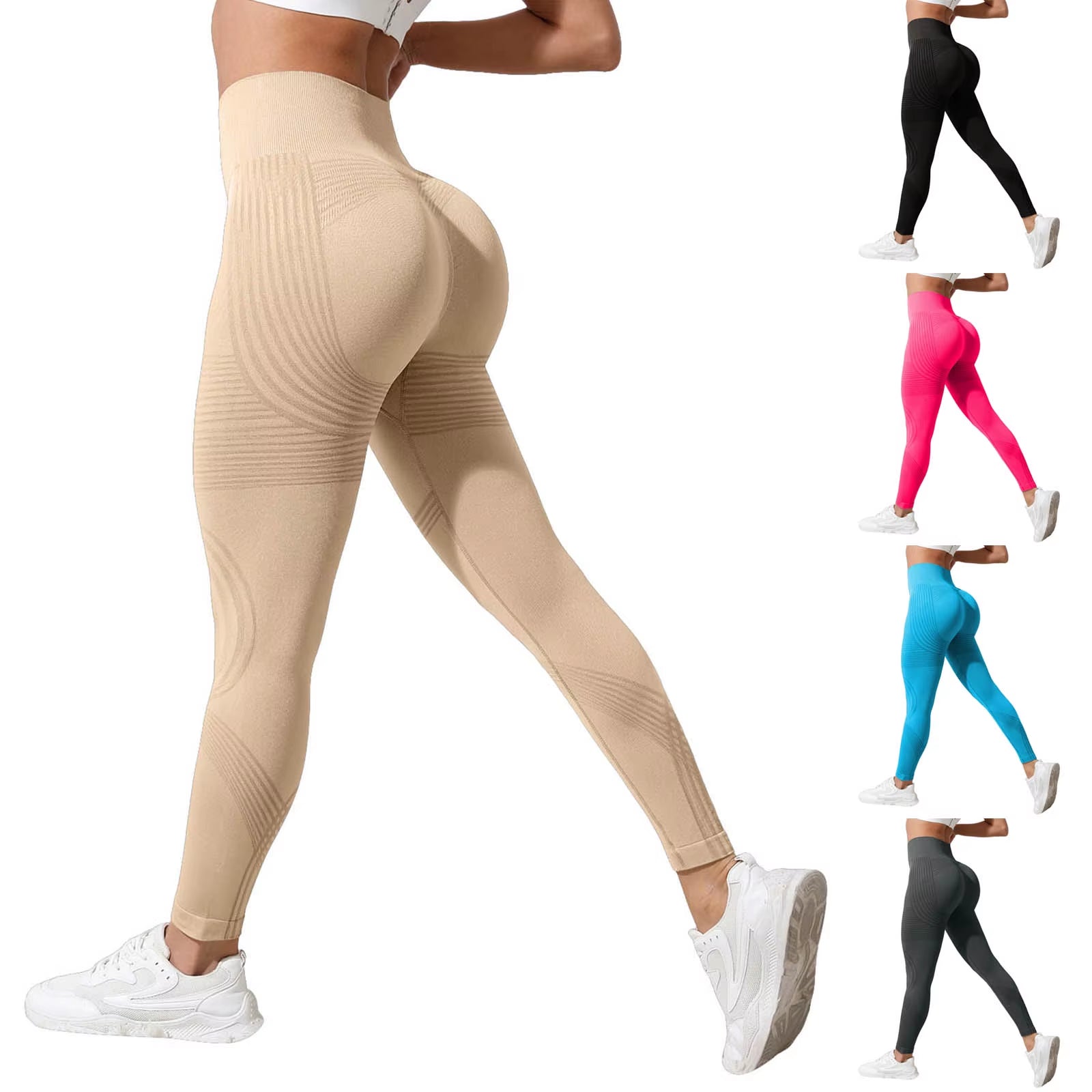 Leggings De Compression 3D Pour Femmes, Amincissants, Taille Haute, Sans Couture, Push-Up, Pantalons De Sport Opaques Pour Le Yoga Et Le Fitness