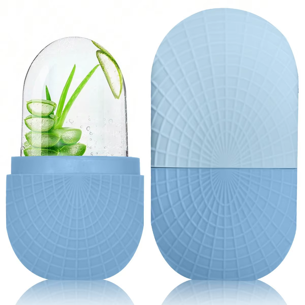 SmartGlow™ gezichtsmassage tool – ijsroller tegen wallen - Blauw