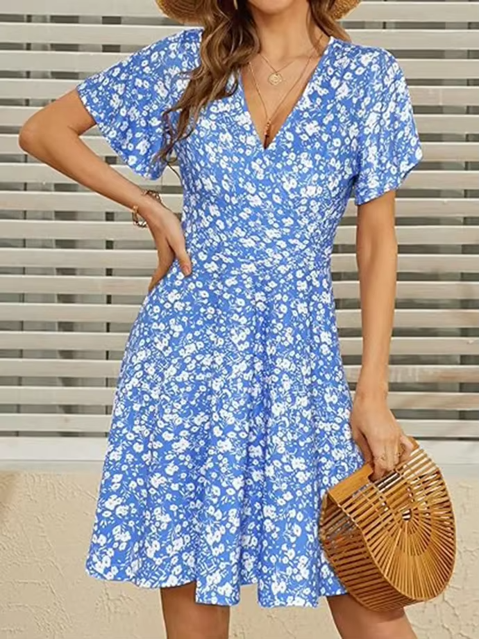 Camelia - Floral Wrap Midi Dress