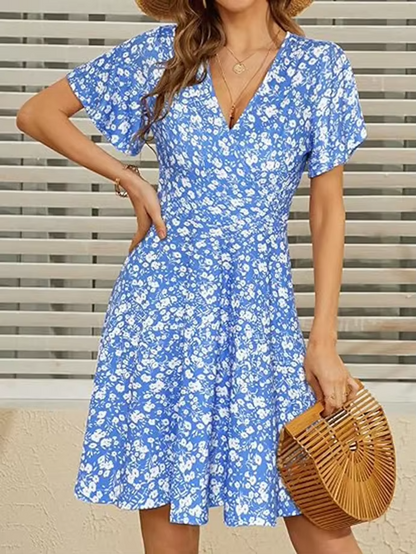Camelia - Floral Wrap Midi Dress