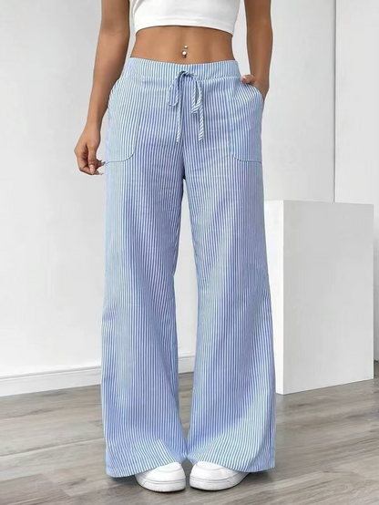 Valencia – Striped Wide-Leg Trousers