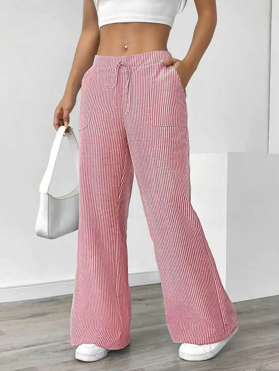 Valencia – Striped Wide-Leg Trousers