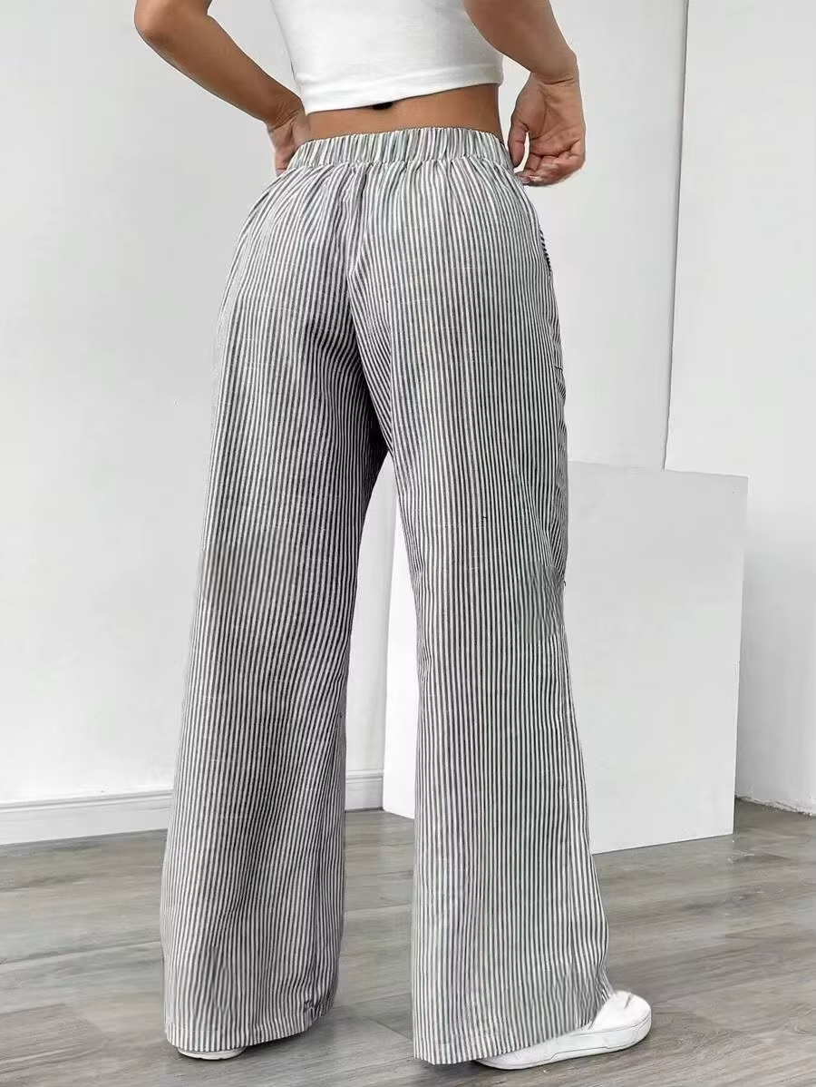 Valencia – Striped Wide-Leg Trousers