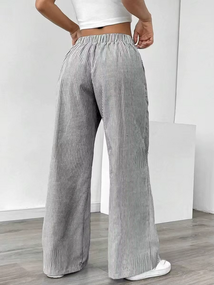 Valencia – Striped Wide-Leg Trousers