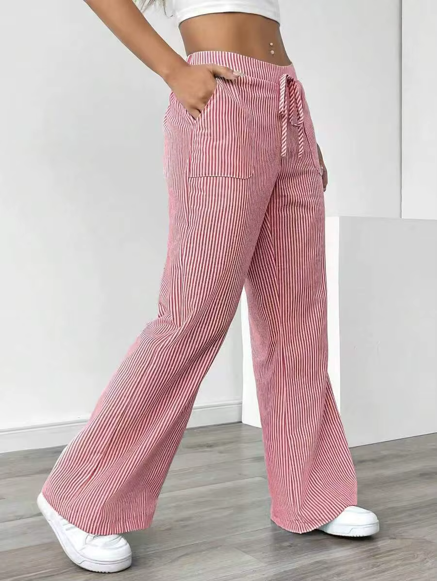 Valencia – Striped Wide-Leg Trousers