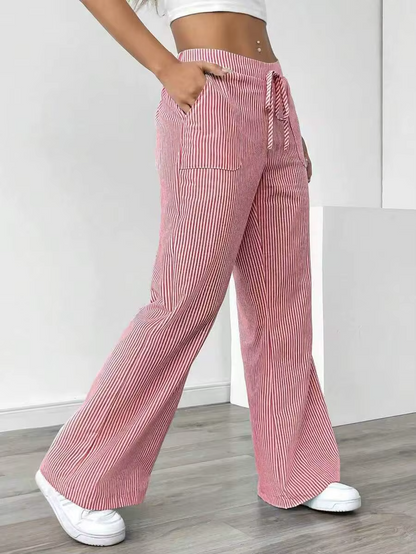 Valencia – Striped Wide-Leg Trousers