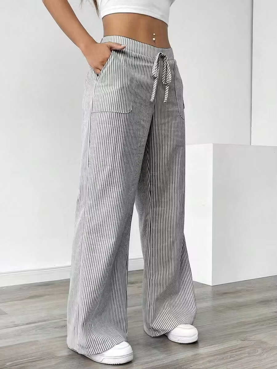 Valencia – Striped Wide-Leg Trousers