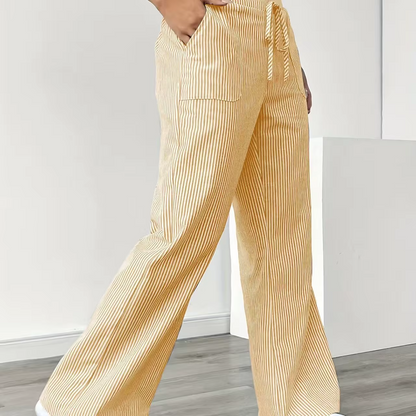 Valencia – Striped Wide-Leg Trousers