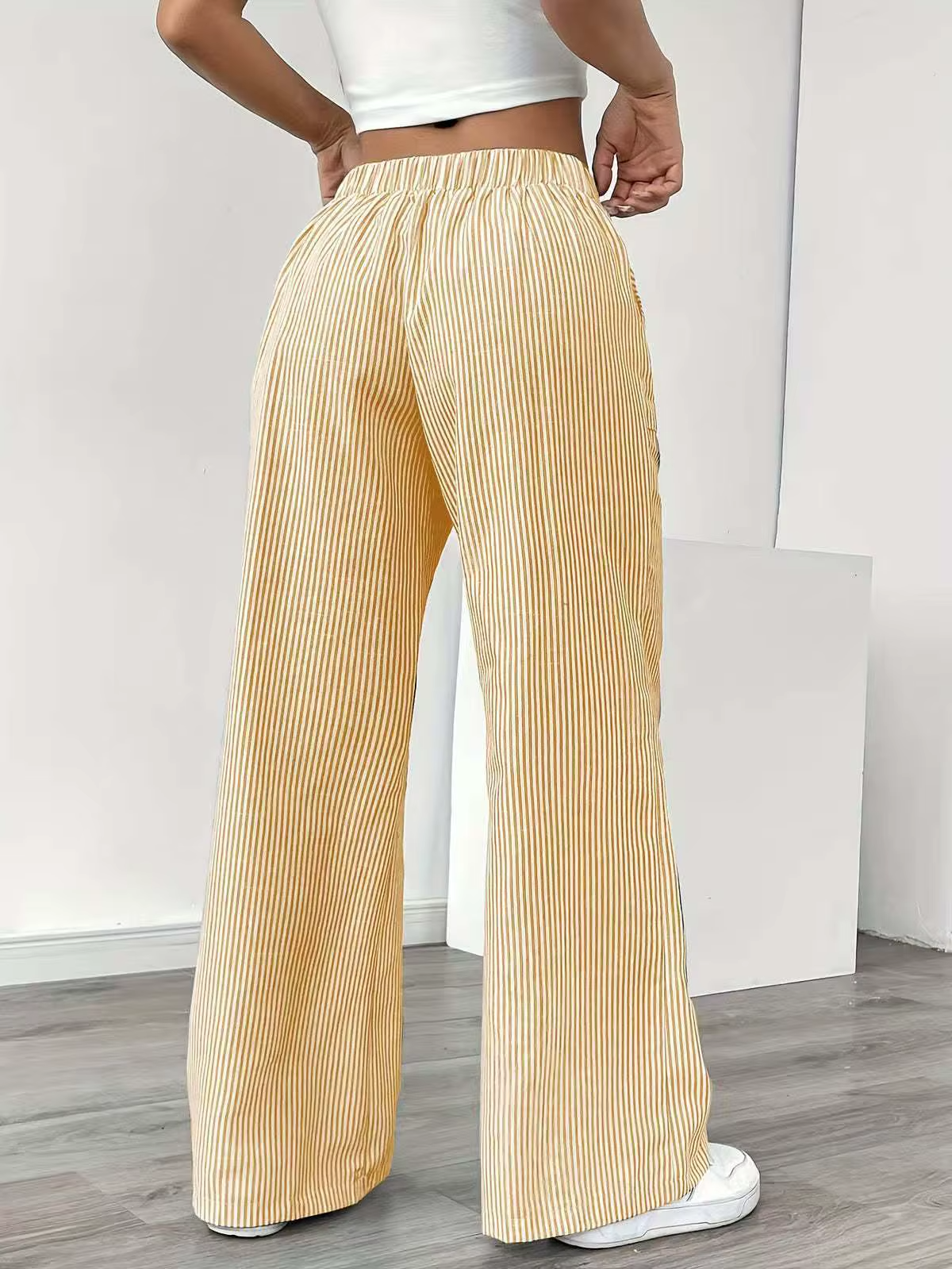 Valencia – Striped Wide-Leg Trousers