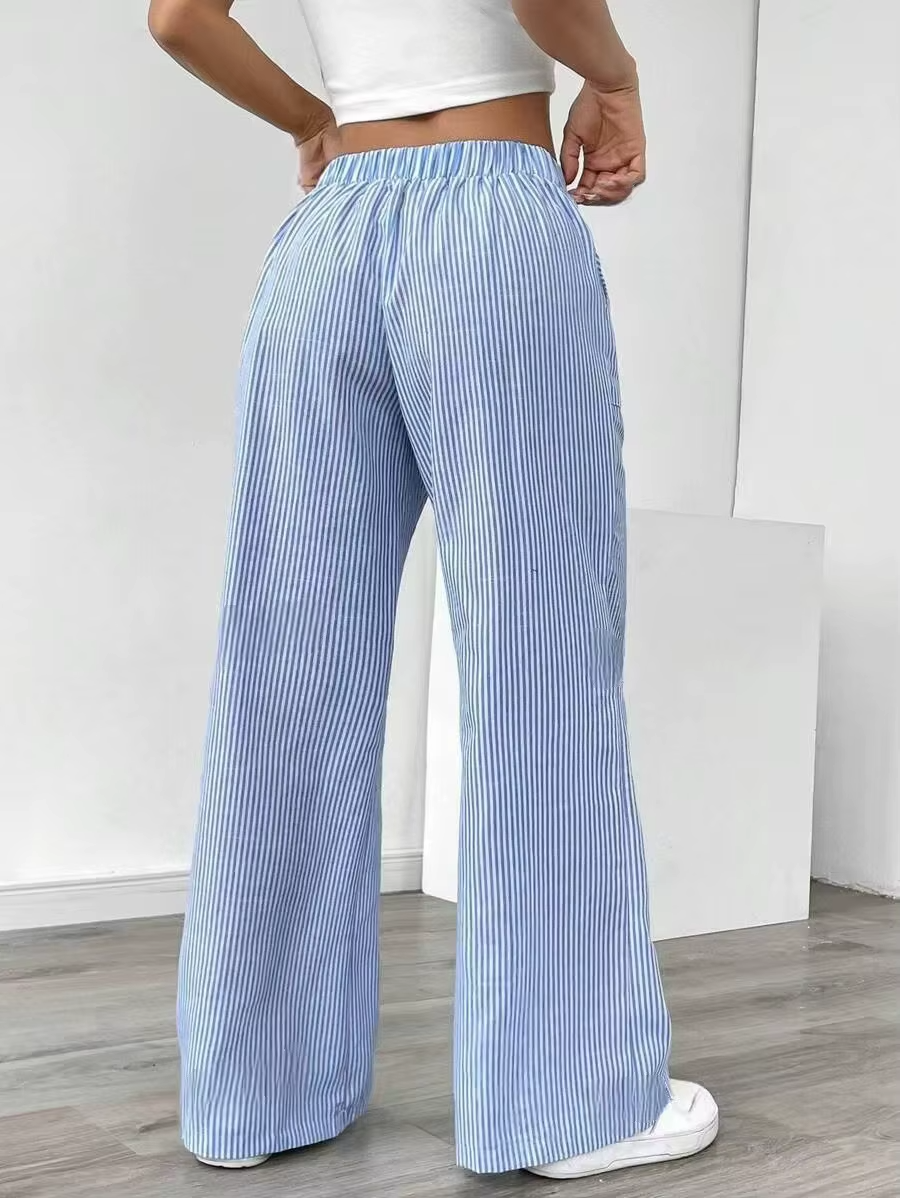 Valencia – Striped Wide-Leg Trousers