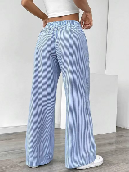 Valencia – Striped Wide-Leg Trousers