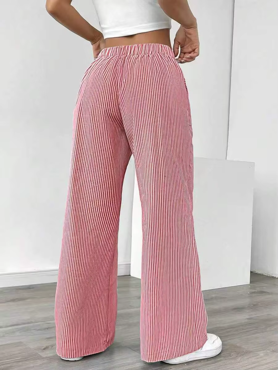 Valencia – Striped Wide-Leg Trousers
