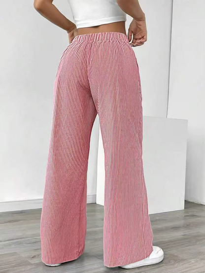 Valencia – Striped Wide-Leg Trousers