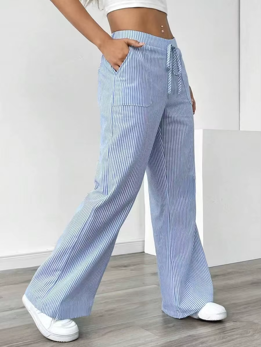 Valencia – Striped Wide-Leg Trousers