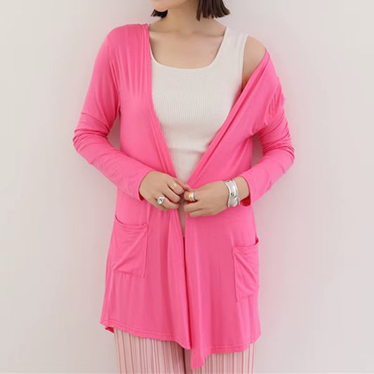 Veste À Manches Longues Pour Femmes, Vêtements De Protection Solaire, Cardigan Modal, Châle Pour Dames, Manteau Décontracté Pour Femmes, Automne, Été