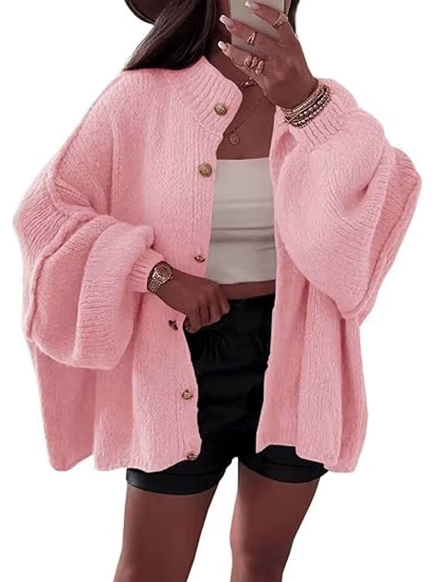 Manteau Cardigans À Manches Longues Pour Femmes, Style Paresseux, Respirant, Boutons, Garder Au Chaud, Pull, Veste, Mode Décontractée, Hiver