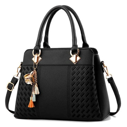 Gusure Luxury Handbag Women Crossbody Bag with Tassel Hanging Large Capacity Female Shoulder Bags Embroidery Tote Sac a Main