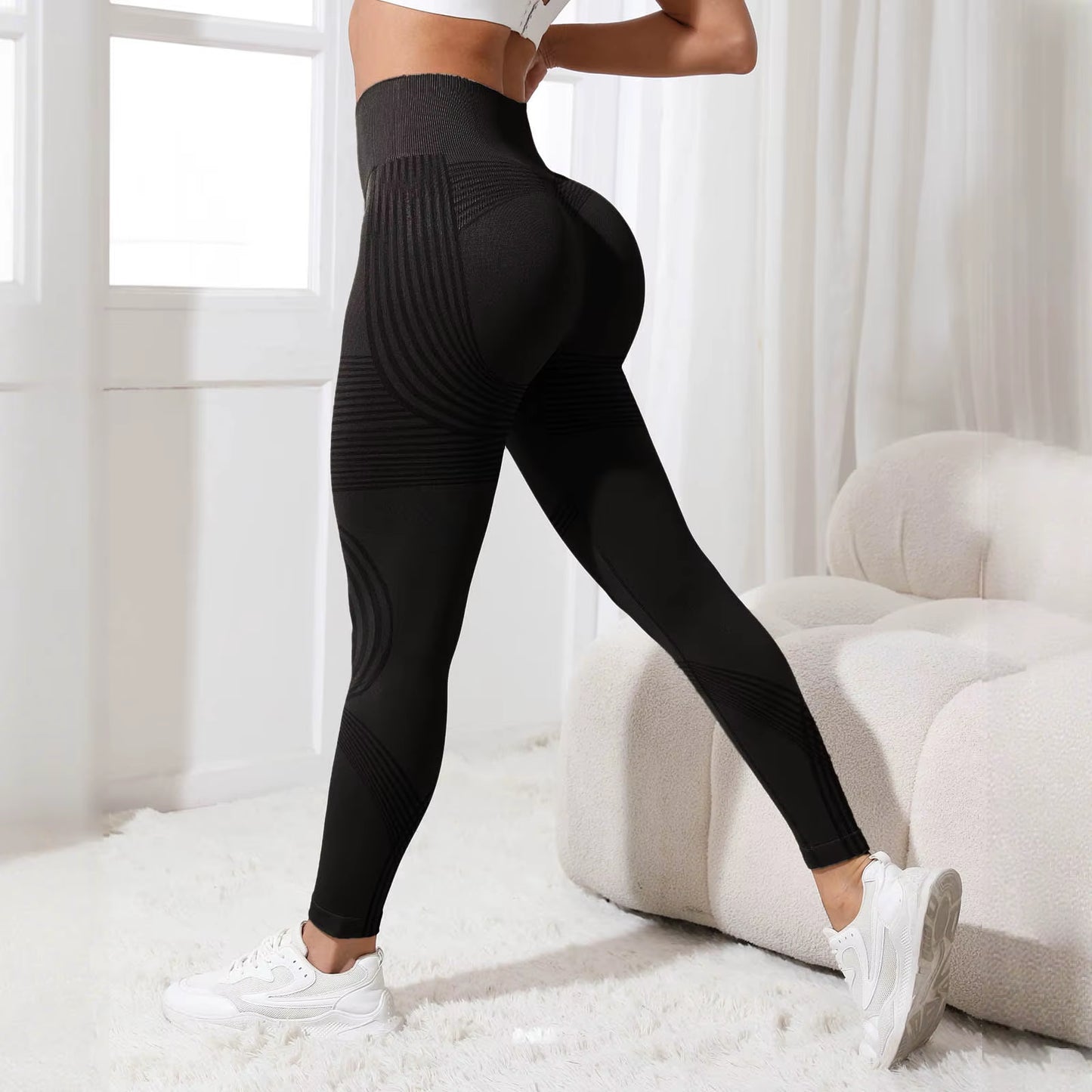Leggings De Compression 3D Pour Femmes, Amincissants, Taille Haute, Sans Couture, Push-Up, Pantalons De Sport Opaques Pour Le Yoga Et Le Fitness